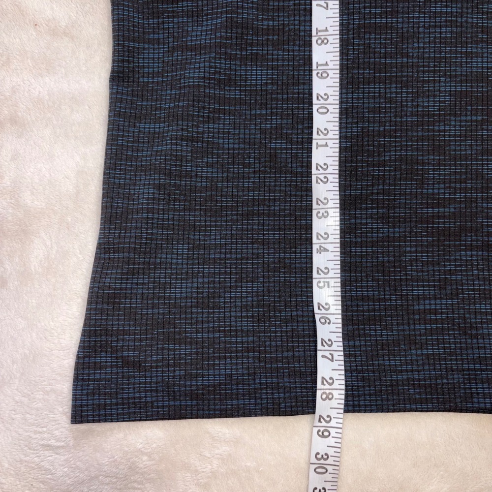 LULULEMON Metal Vent Tech Polo Mens L Blue Black Short Sleeve Athletic Golf Gym - Picture 8 of 9